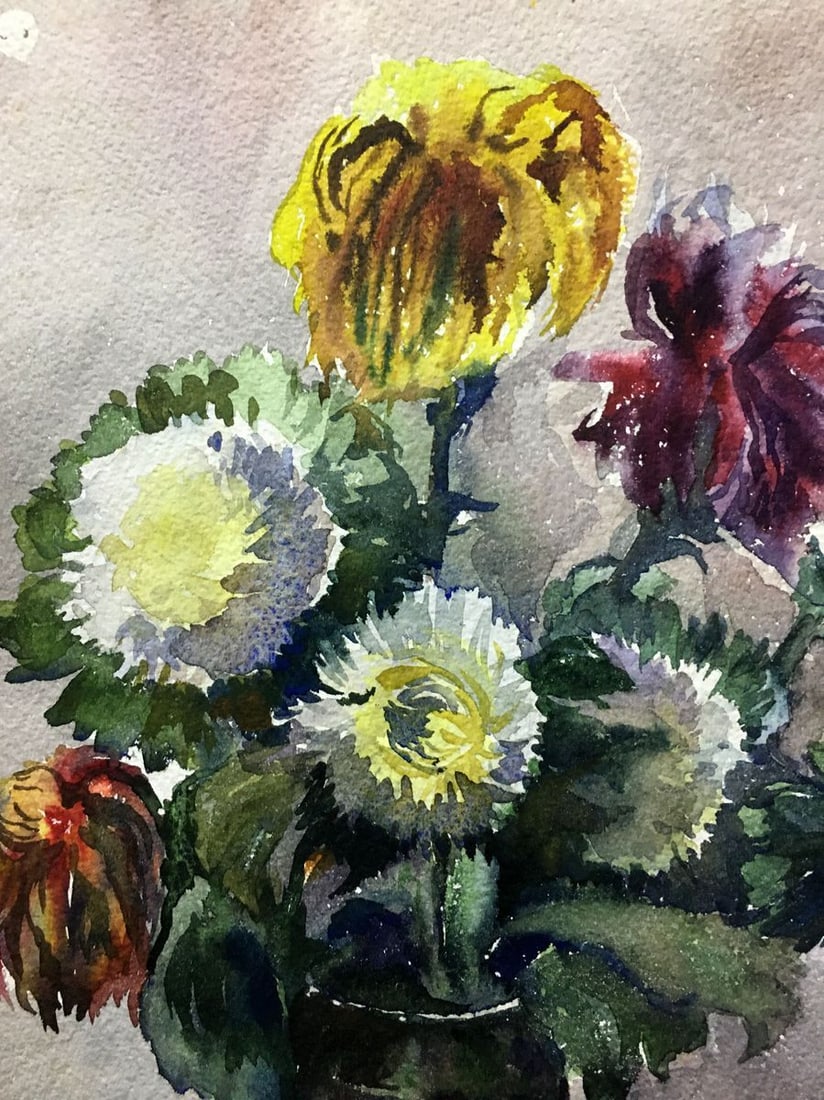 Watercolor painting Flowers in a vase Palazhchenko Irina - 2