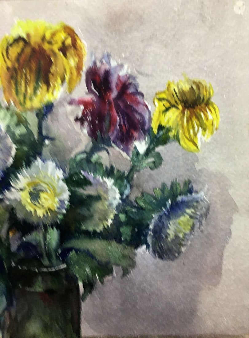 Watercolor painting Flowers in a vase Palazhchenko Irina - 7