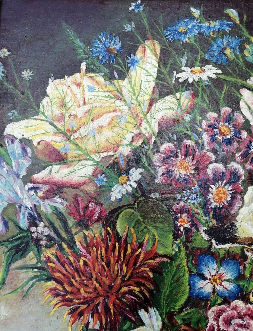 Oil painting Spring flowers Unknown artist - 4
