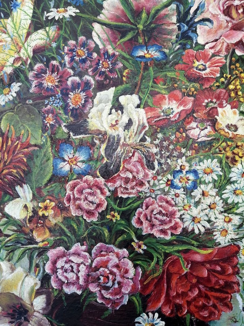 Oil painting Spring flowers Unknown artist - 5