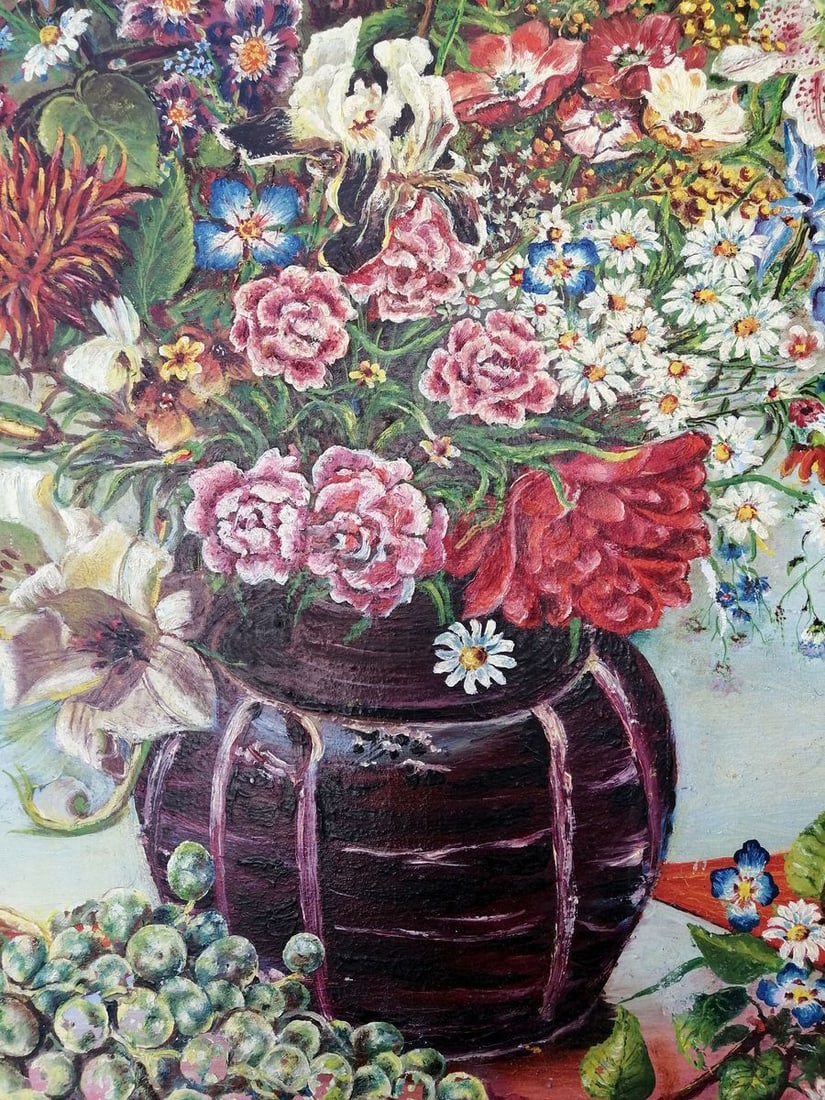 Oil painting Spring flowers Unknown artist - 8