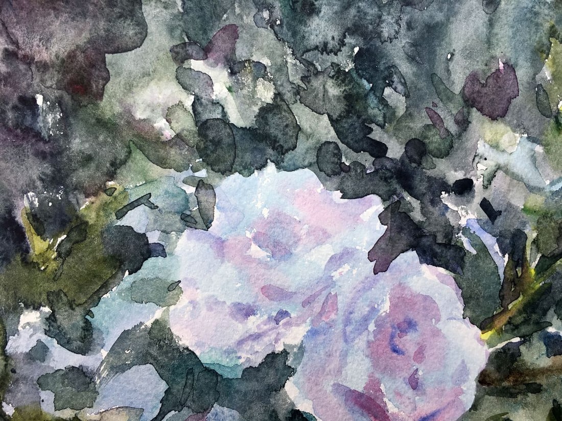 Watercolor painting Roses Viktor Mikhailichenko - 2