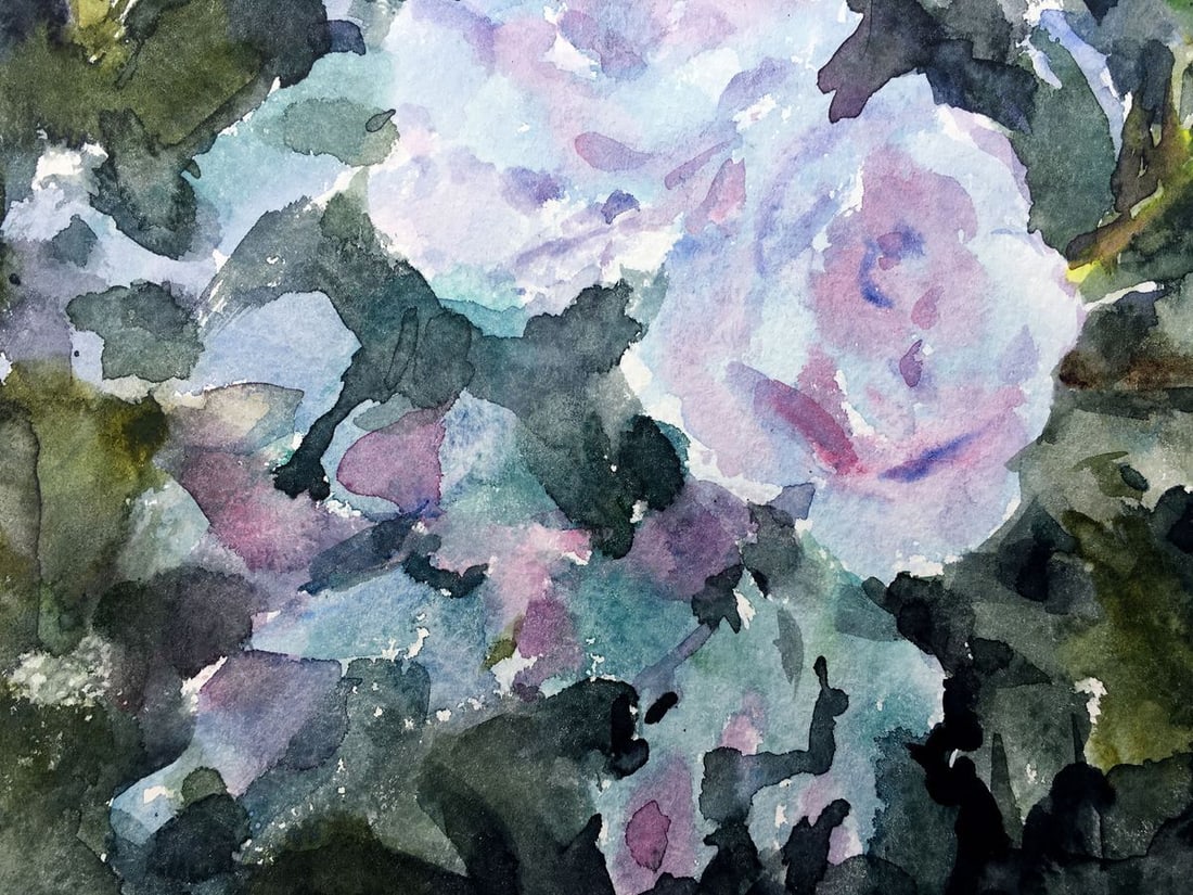 Watercolor painting Roses Viktor Mikhailichenko - 3