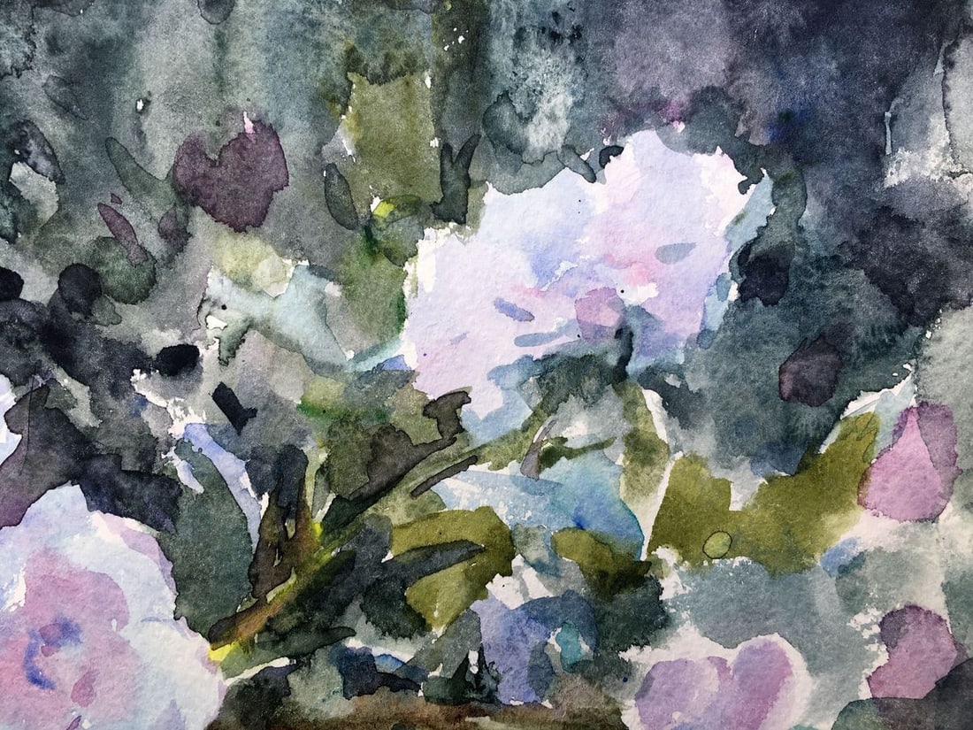 Watercolor painting Roses Viktor Mikhailichenko - 4