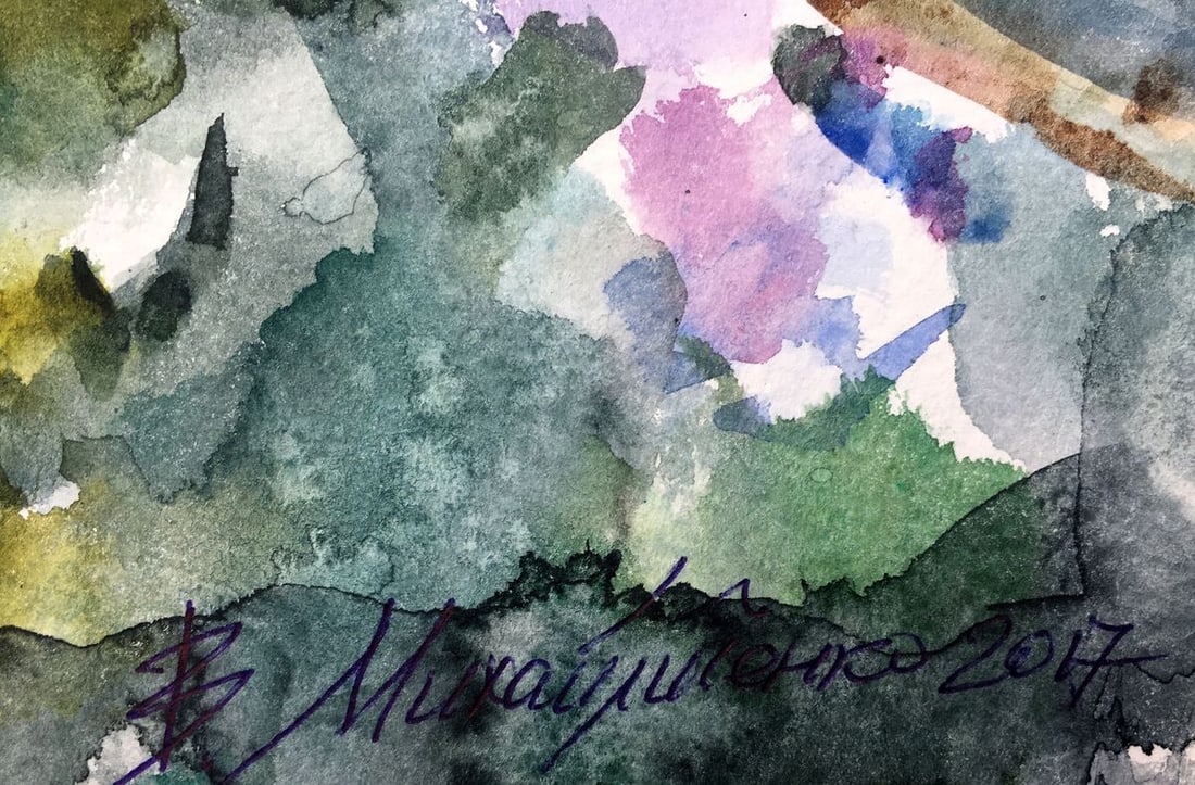 Watercolor painting Roses Viktor Mikhailichenko - 6