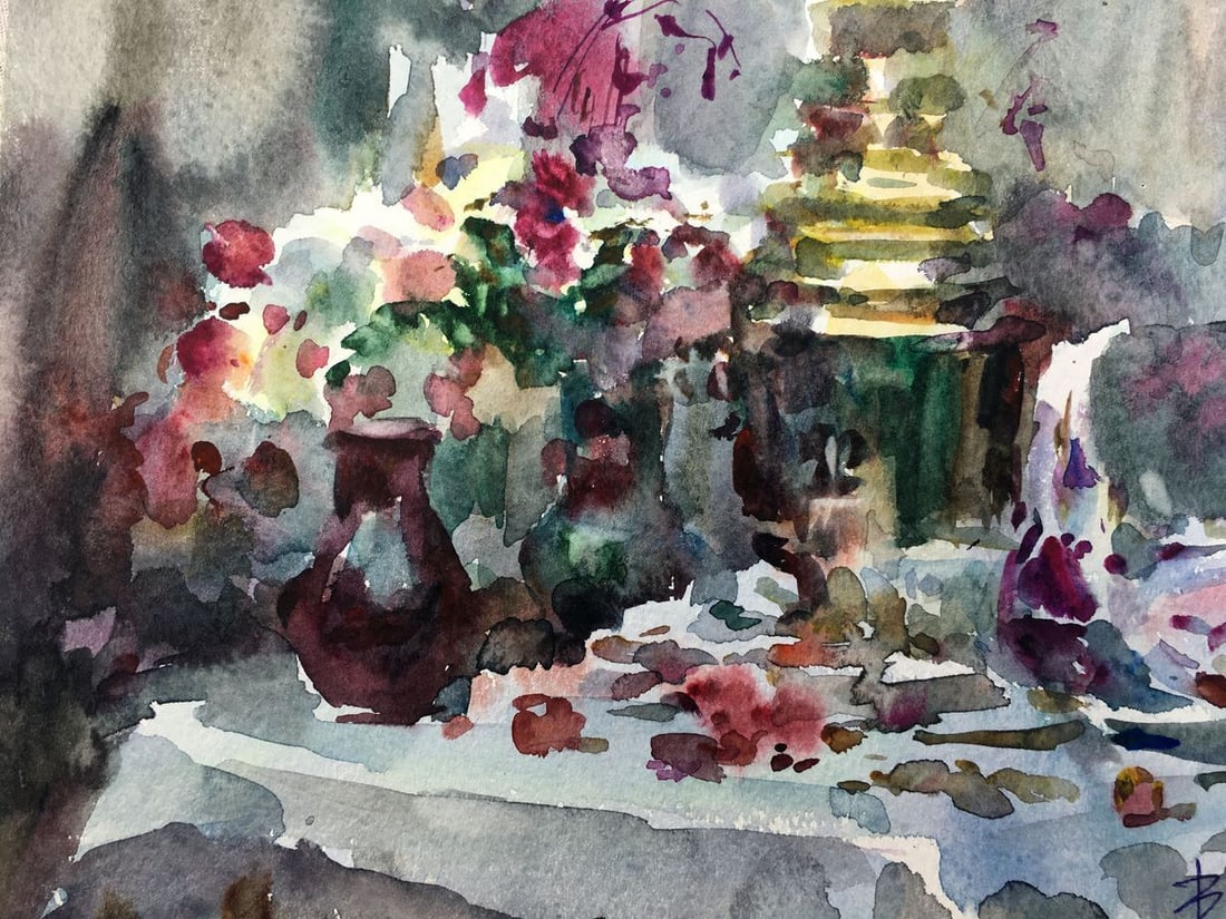 Watercolor painting Sweet still life Viktor Mikhailichenko - 3