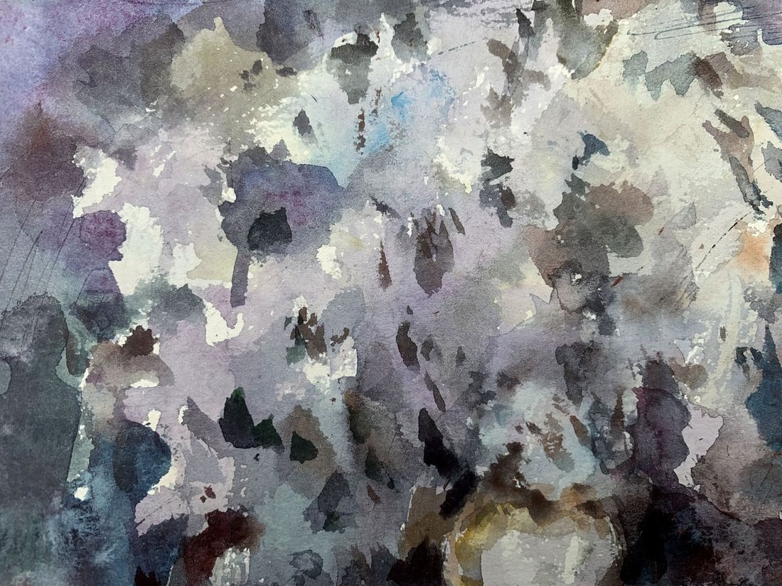 Watercolor painting White flowers Viktor Mikhailichenko - 2