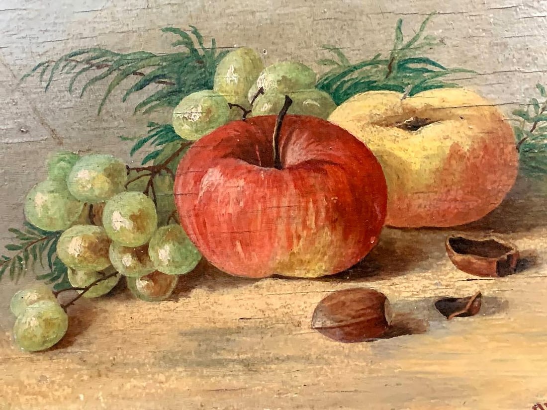 Oil painting Grapes and apple Pivovar - 4