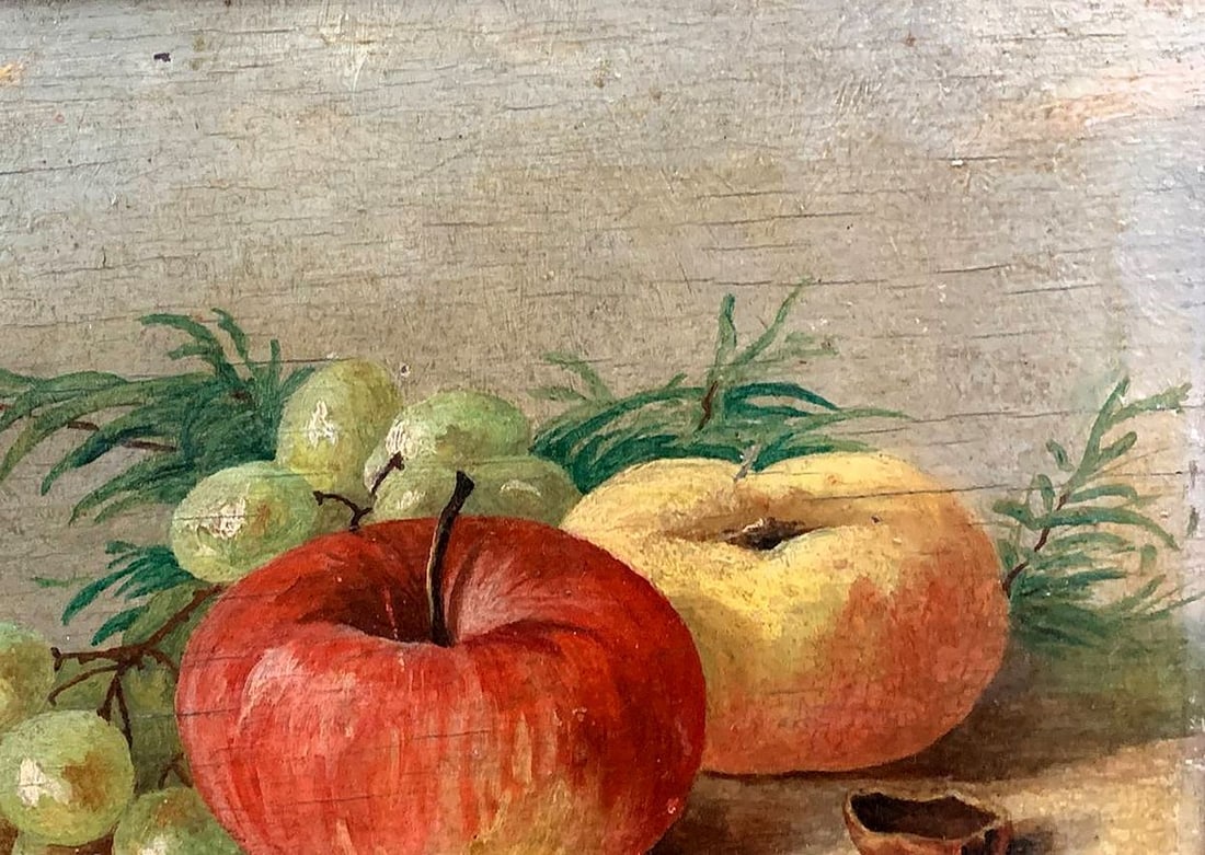Oil painting Grapes and apple Pivovar - 7
