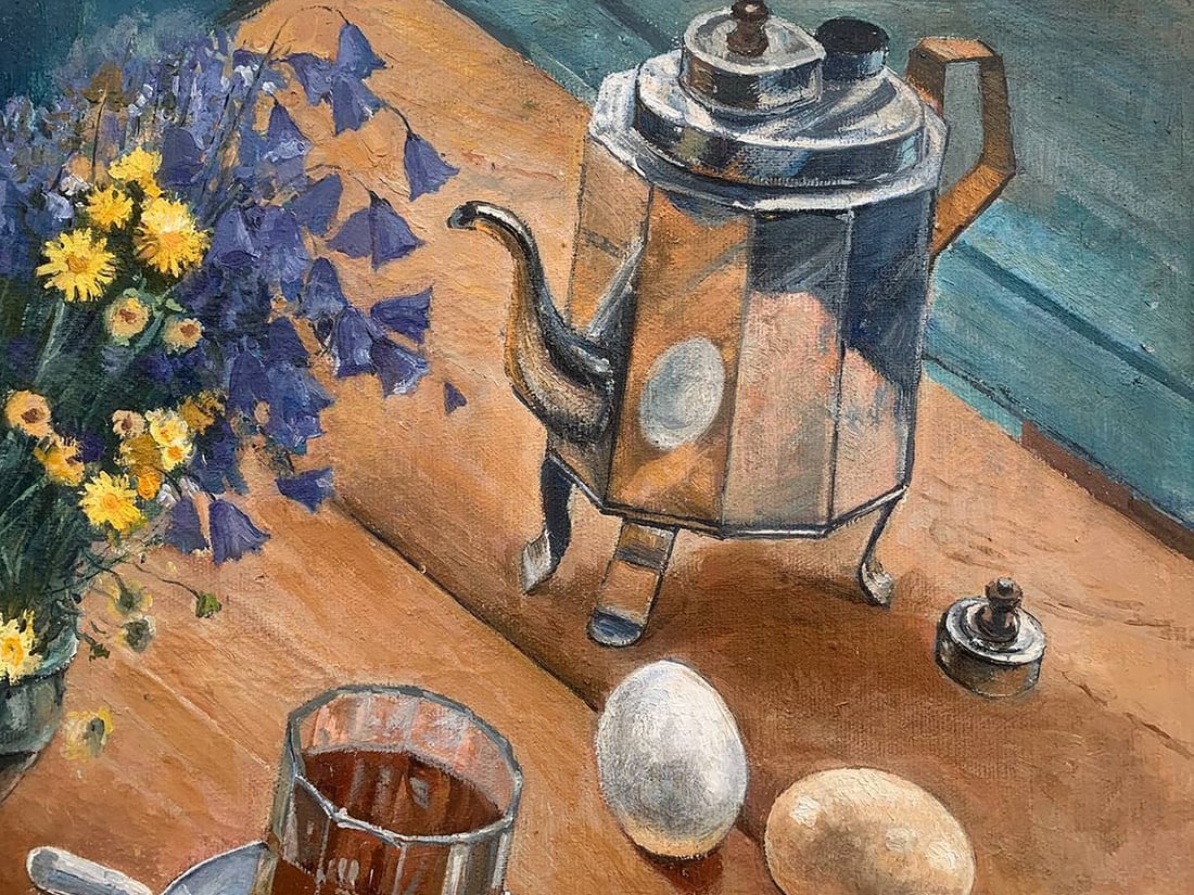 Oil painting Still life with teapot Petrovsky K. - 3