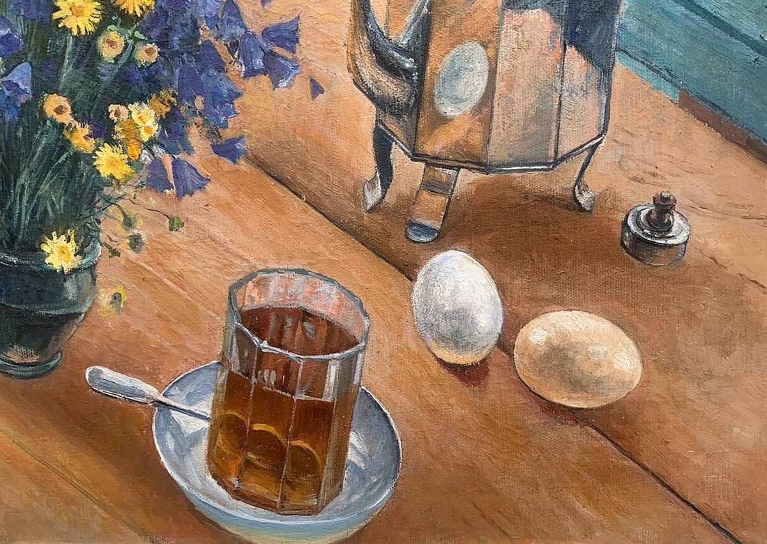 Oil painting Still life with teapot Petrovsky K. - 4
