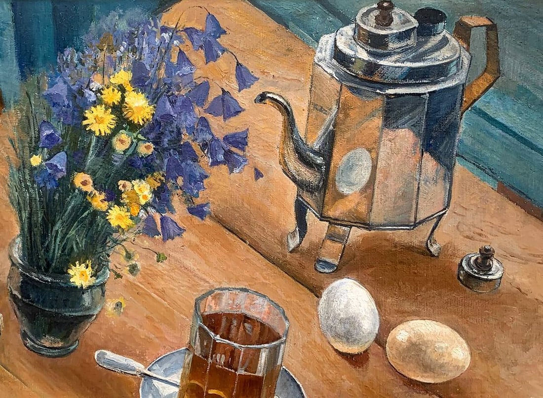 Oil painting Still life with teapot Petrovsky K. - 9