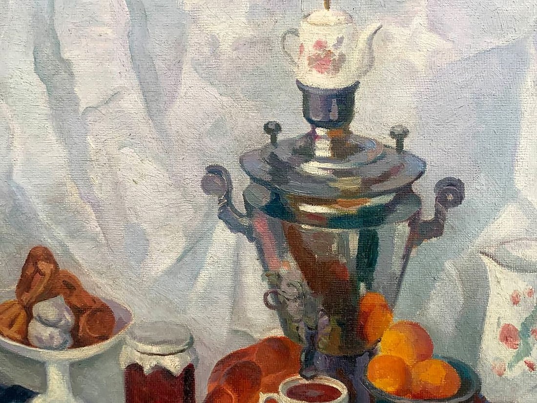 Oil painting Still life with a samovar Kerzhner Alexander Khaskelevich - 2