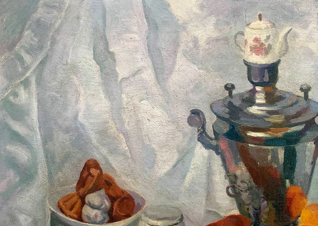 Oil painting Still life with a samovar Kerzhner Alexander Khaskelevich - 6