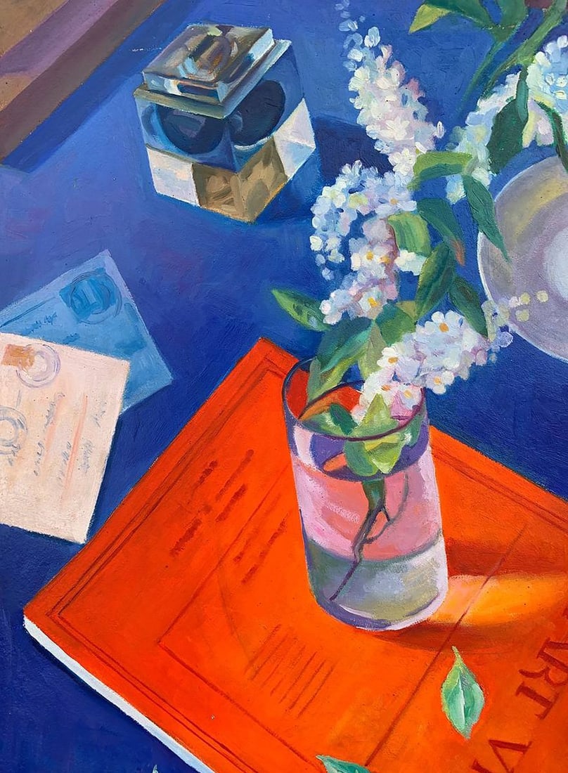 Oil painting Still life on a red folder Petrovsky K. - 4