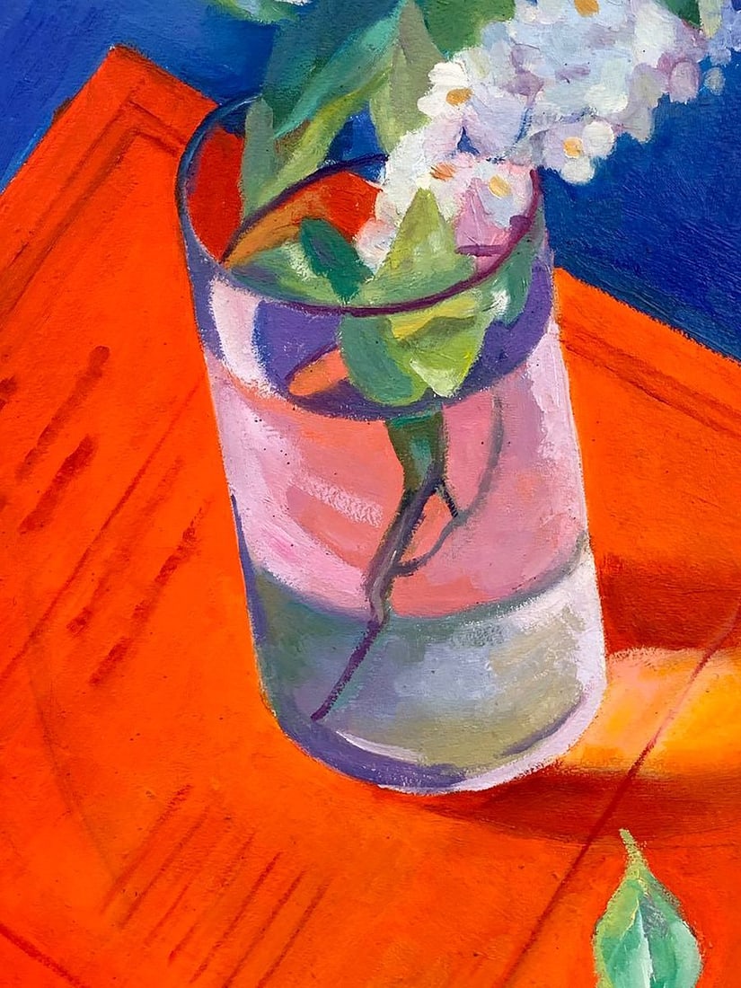 Oil painting Still life on a red folder Petrovsky K. - 8