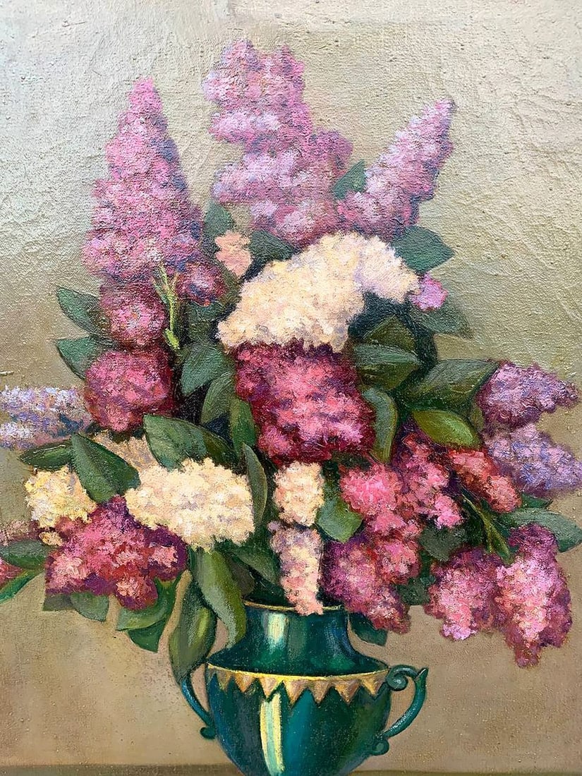 Oil painting Still life with lilac Leonid Ilyich Chichkan - 3