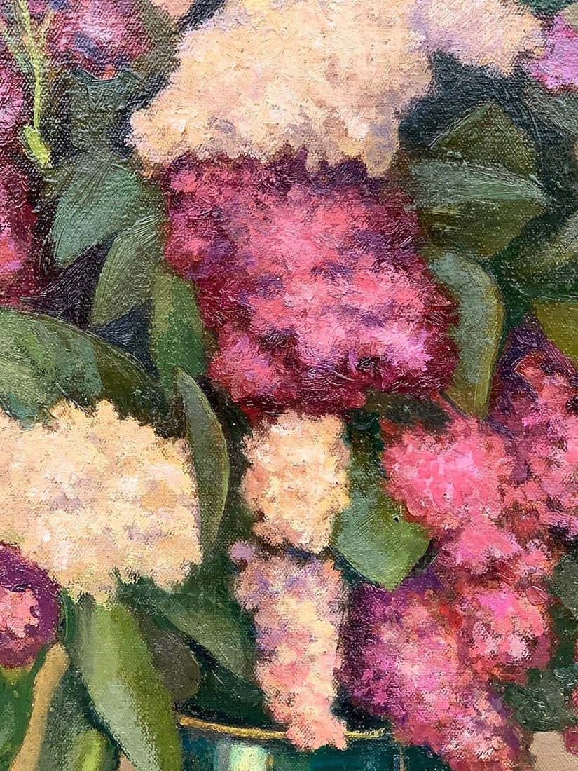 Oil painting Still life with lilac Leonid Ilyich Chichkan - 9