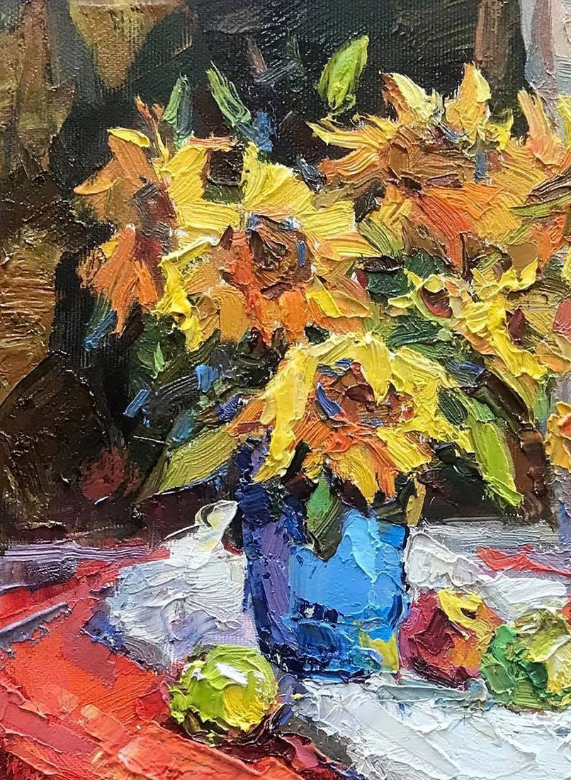 Oil painting Still life on the window Kalenyuk Oksana - 2