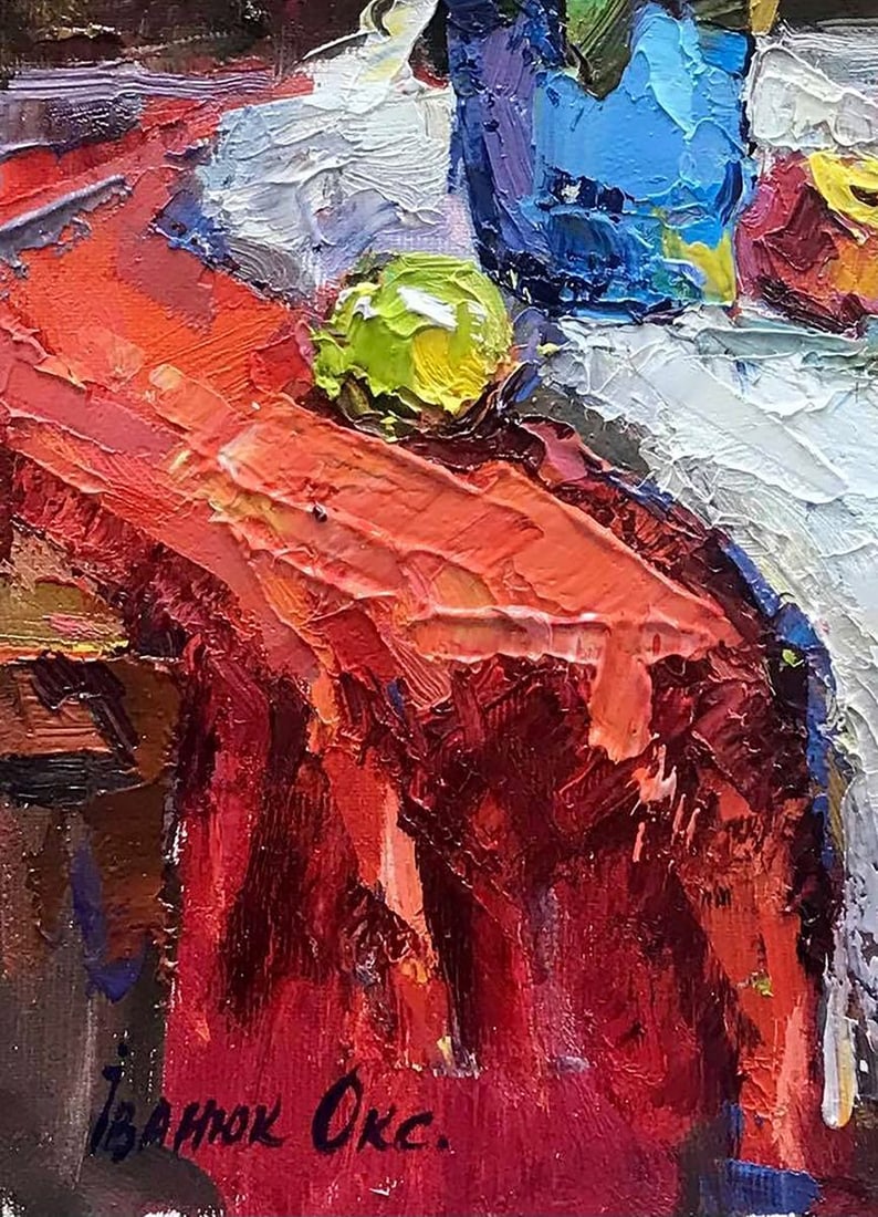 Oil painting Still life on the window Kalenyuk Oksana - 4