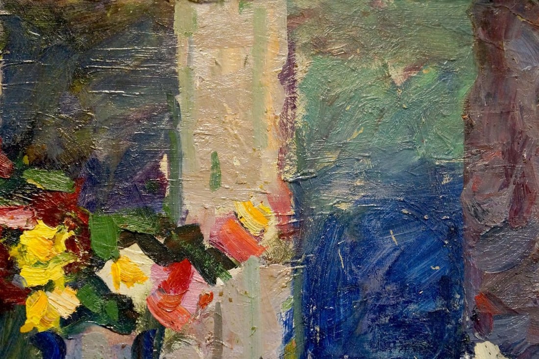 Oil painting Flowers on the windowsill - 5