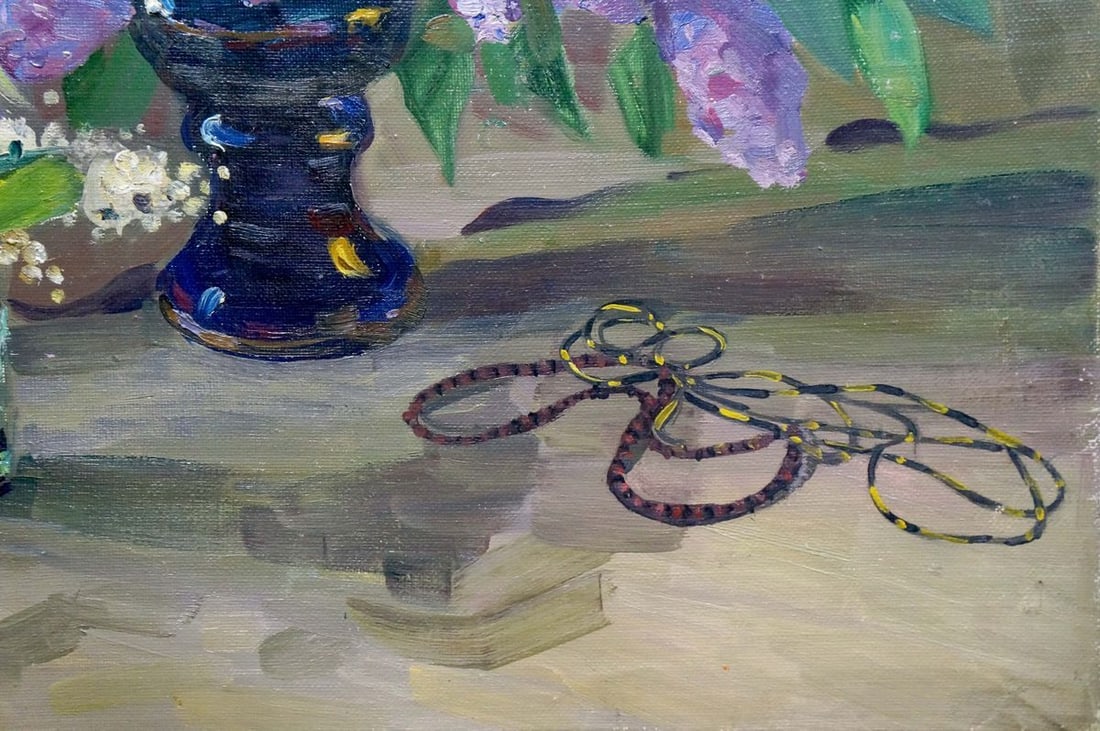 Oil painting Lilac bouquet - 6