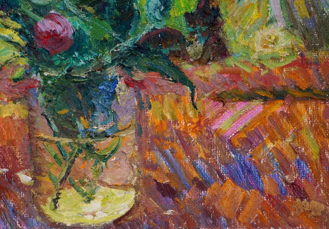 Oil painting Man in the garden Viktor Grigorievich - 6