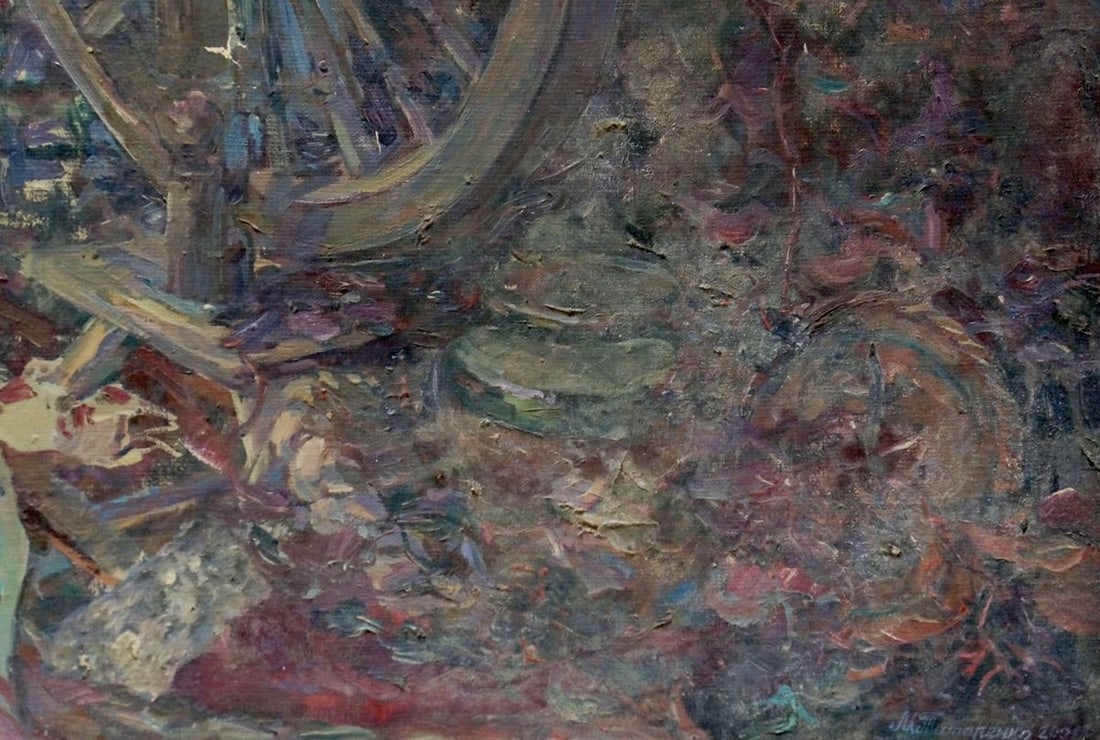Oil painting In the courtyard Titarenko Maria Anatolyevna - 5