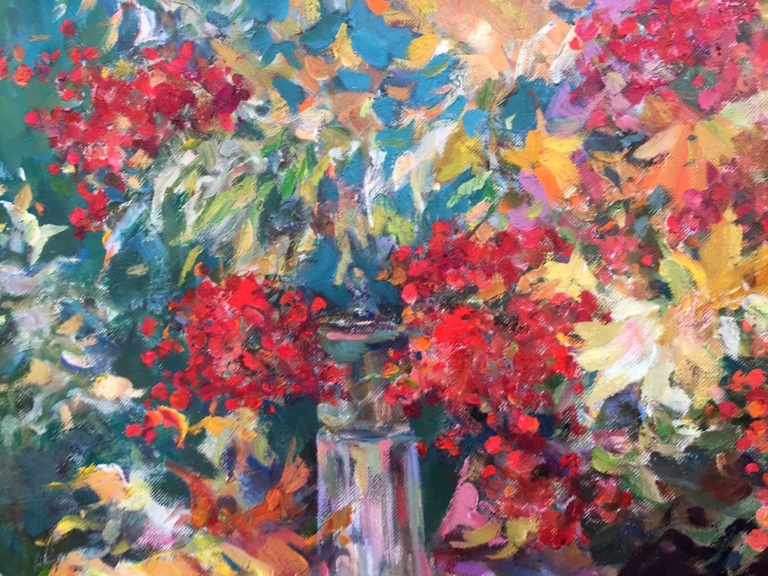 Autumn still life oil painting - 6