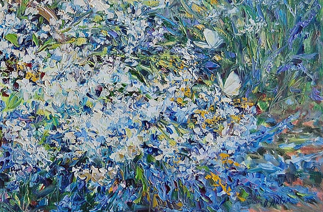 Oil painting Basket of flowers Kotmin Olga - 5