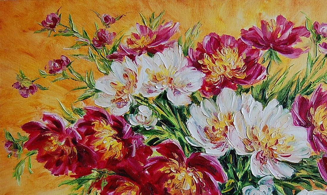 Oil painting Peonies from Bordeaux Kotmin Olga - 2
