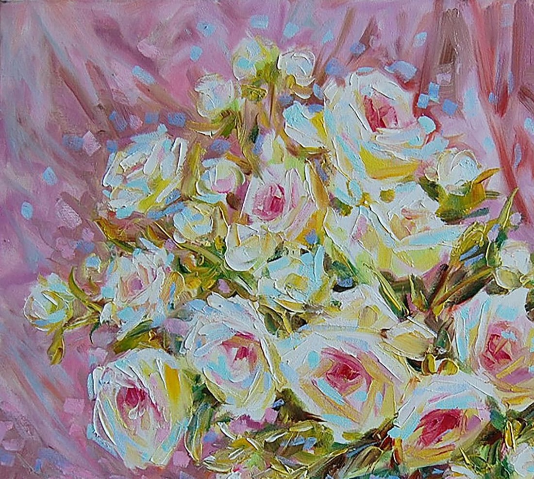 Oil painting Roses by Pierre Ronsard Kotmin Olga - 2