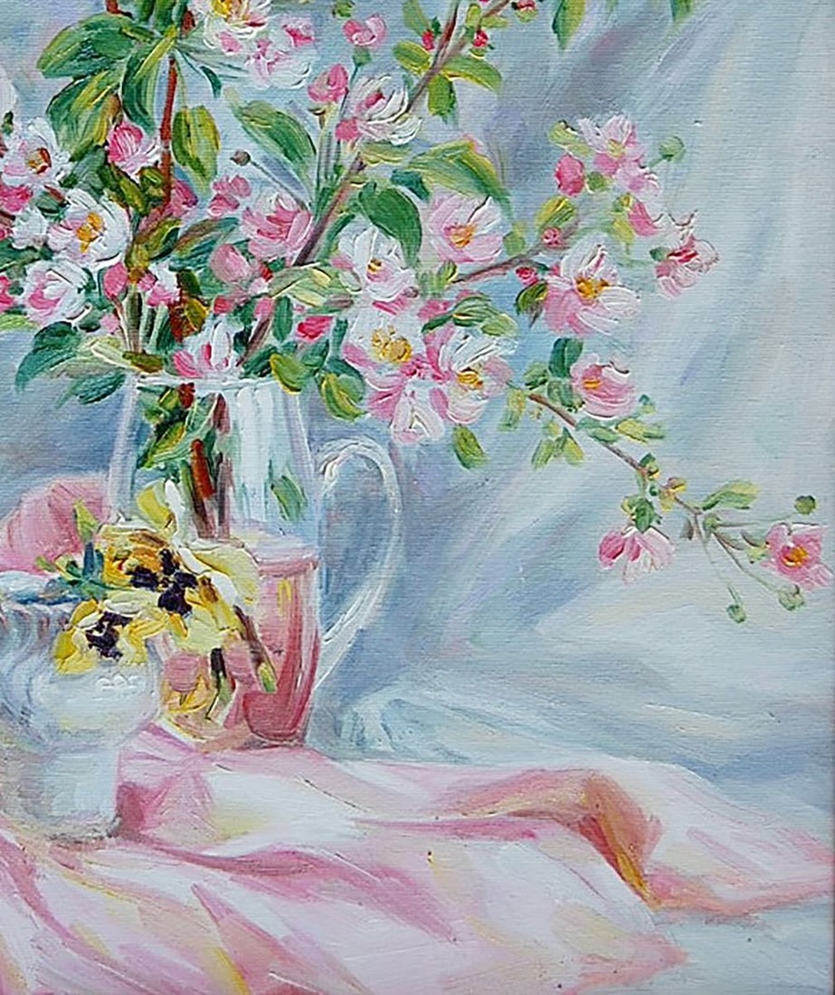 Oil painting Blossoming apple tree Kotmin Olga - 5