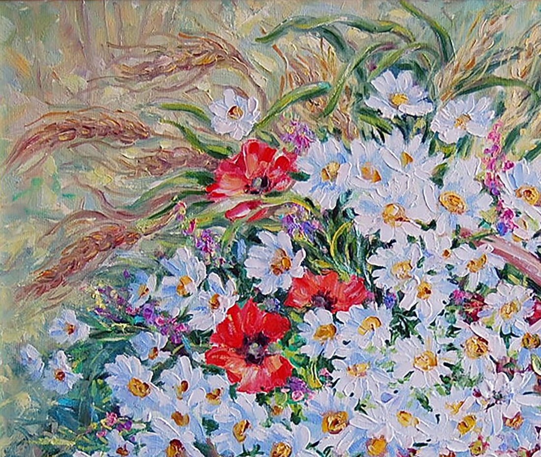 Oil painting July flowers Kotmin Olga - 2