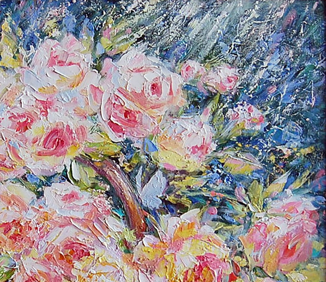 Oil painting Sunny roses Kotmin Olga - 3