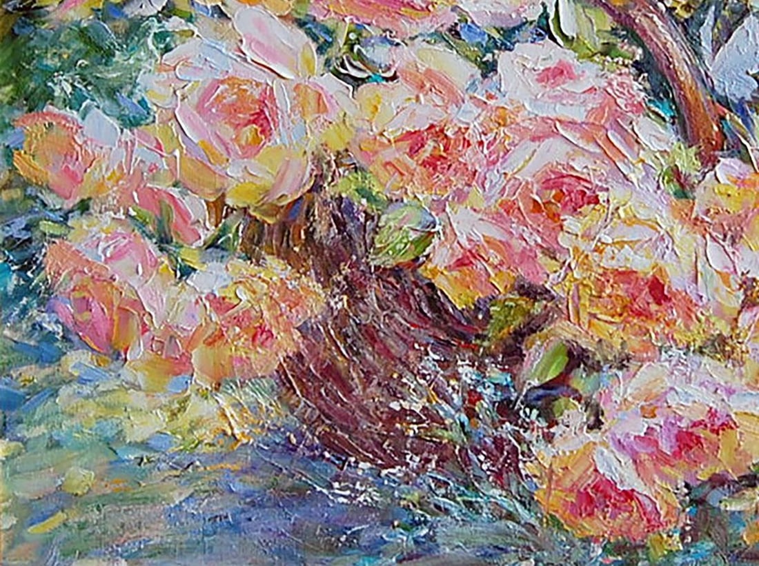 Oil painting Sunny roses Kotmin Olga - 4