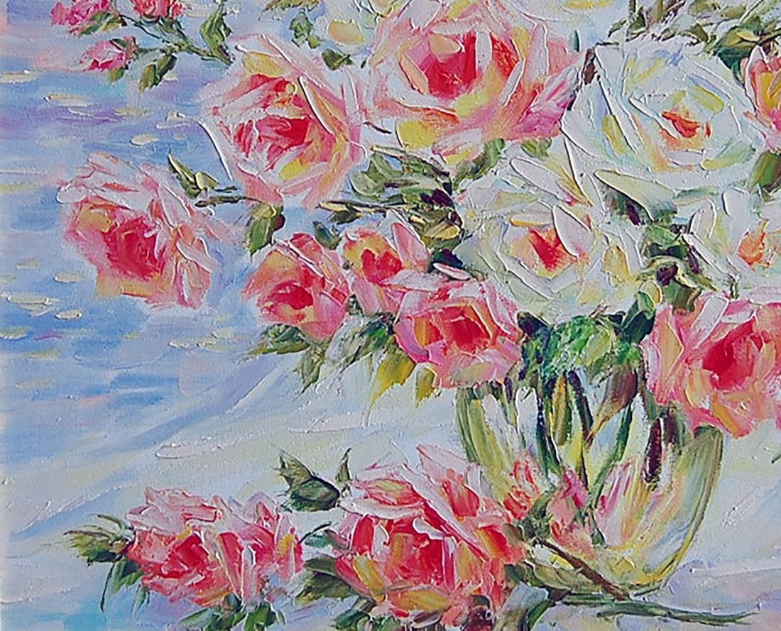 Oil painting Roses by the sea Kotmin Olga - 4