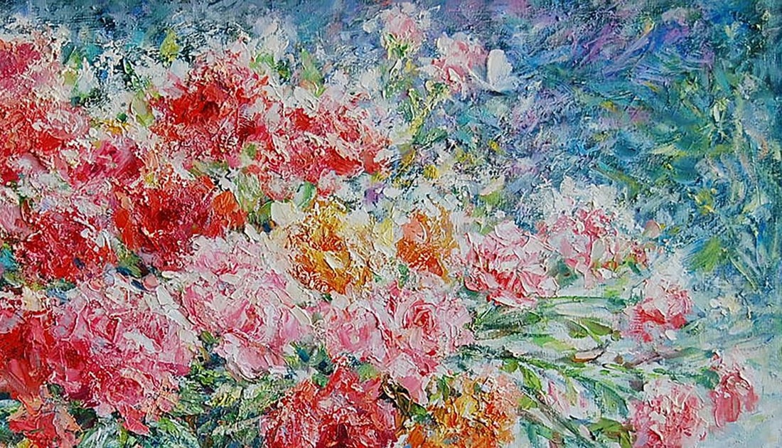 Oil painting Sunny roses Kotmin Olga - 3