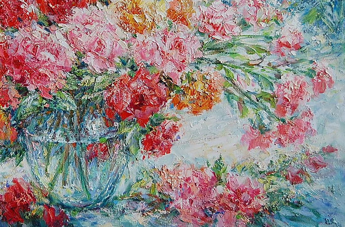 Oil painting Sunny roses Kotmin Olga - 5