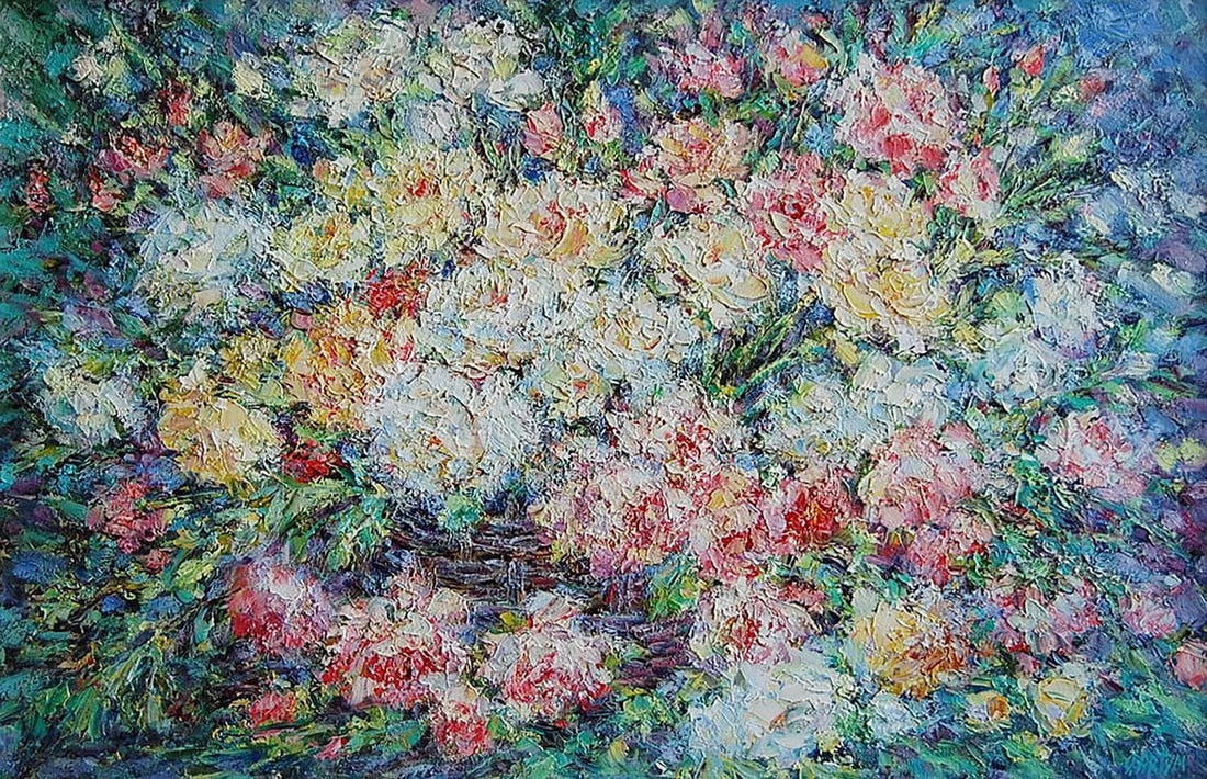 Oil painting Roses Kotmin Olga