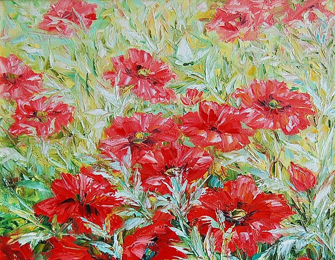 Oil painting Poppy Glade Kotmin Olga - 2