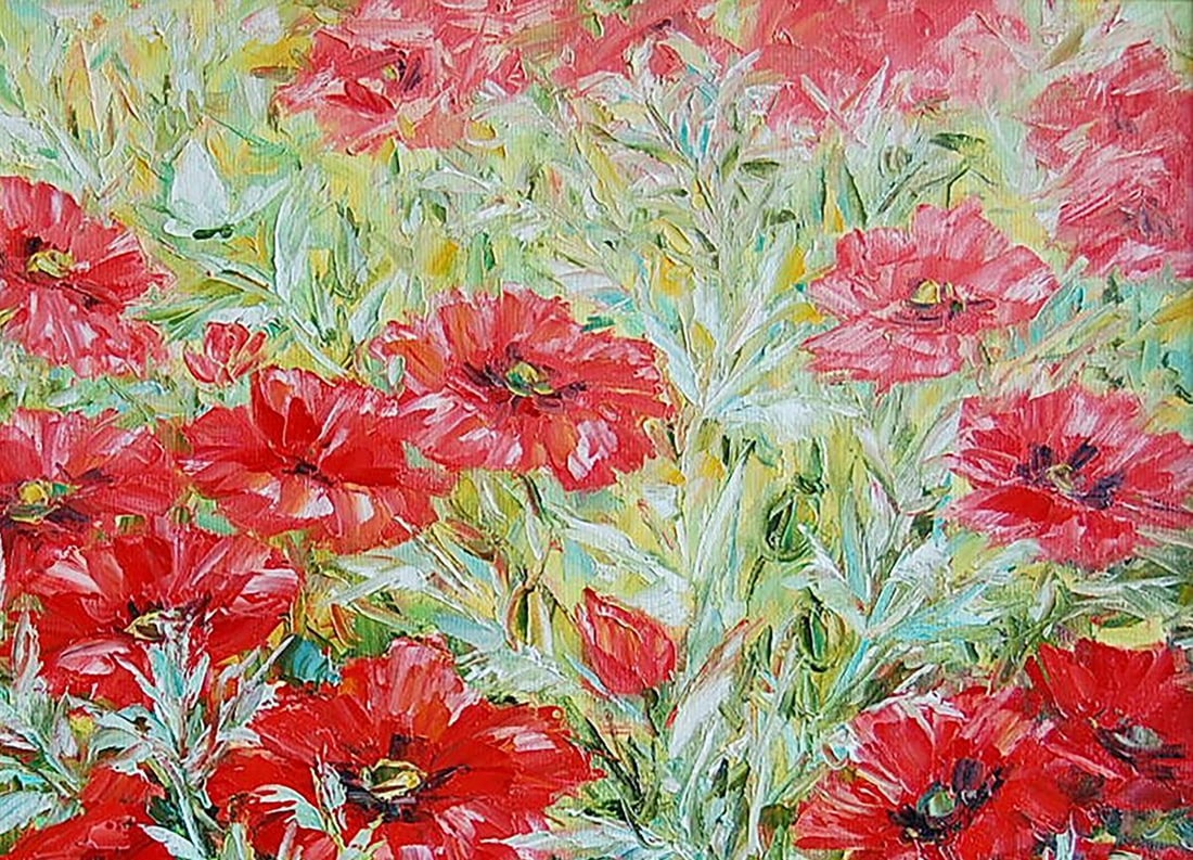 Oil painting Poppy Glade Kotmin Olga - 3