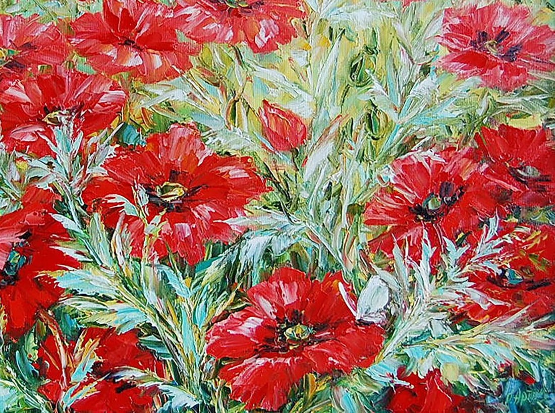 Oil painting Poppy Glade Kotmin Olga - 5