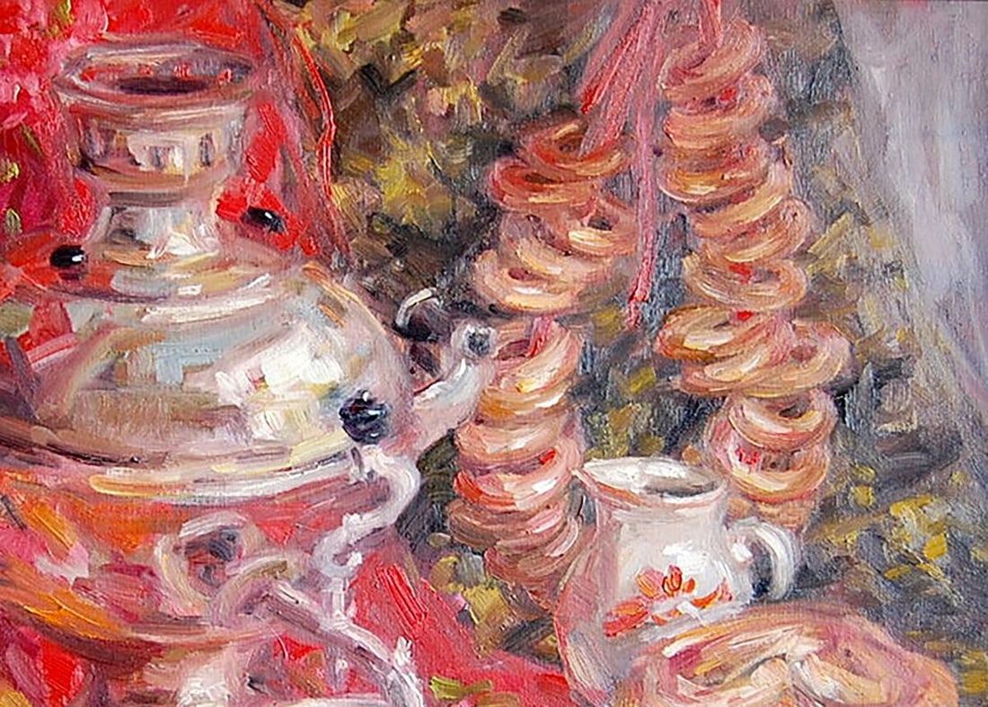 Oil painting At the samovar Kotmin Olga - 3