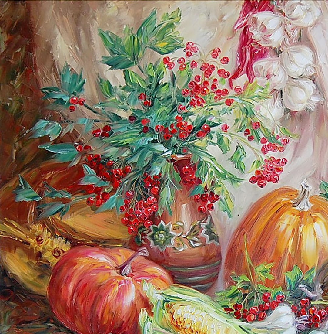 Oil painting From the grandfather's garden Kotmin Olga - 2