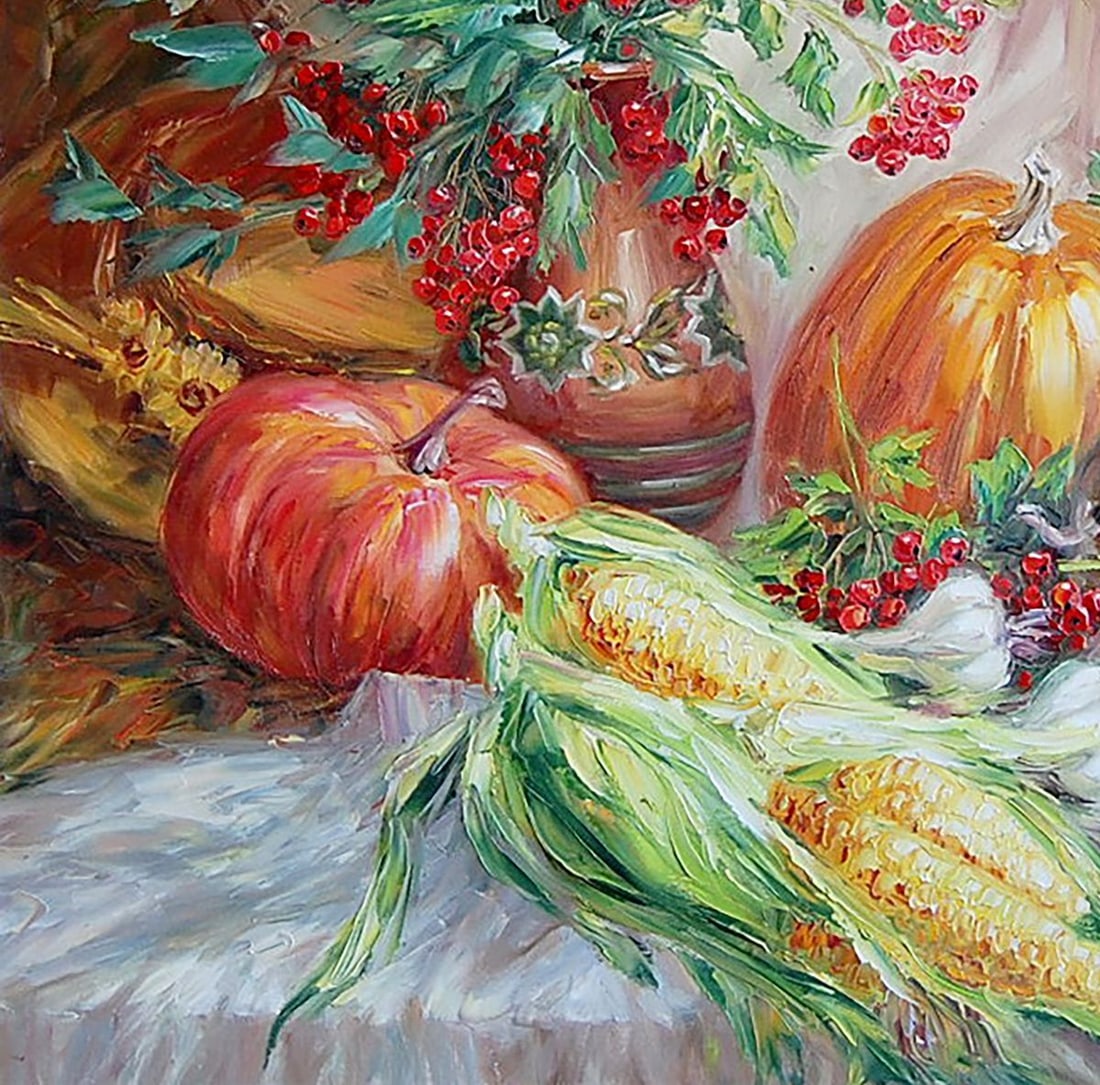 Oil painting From the grandfather's garden Kotmin Olga - 4