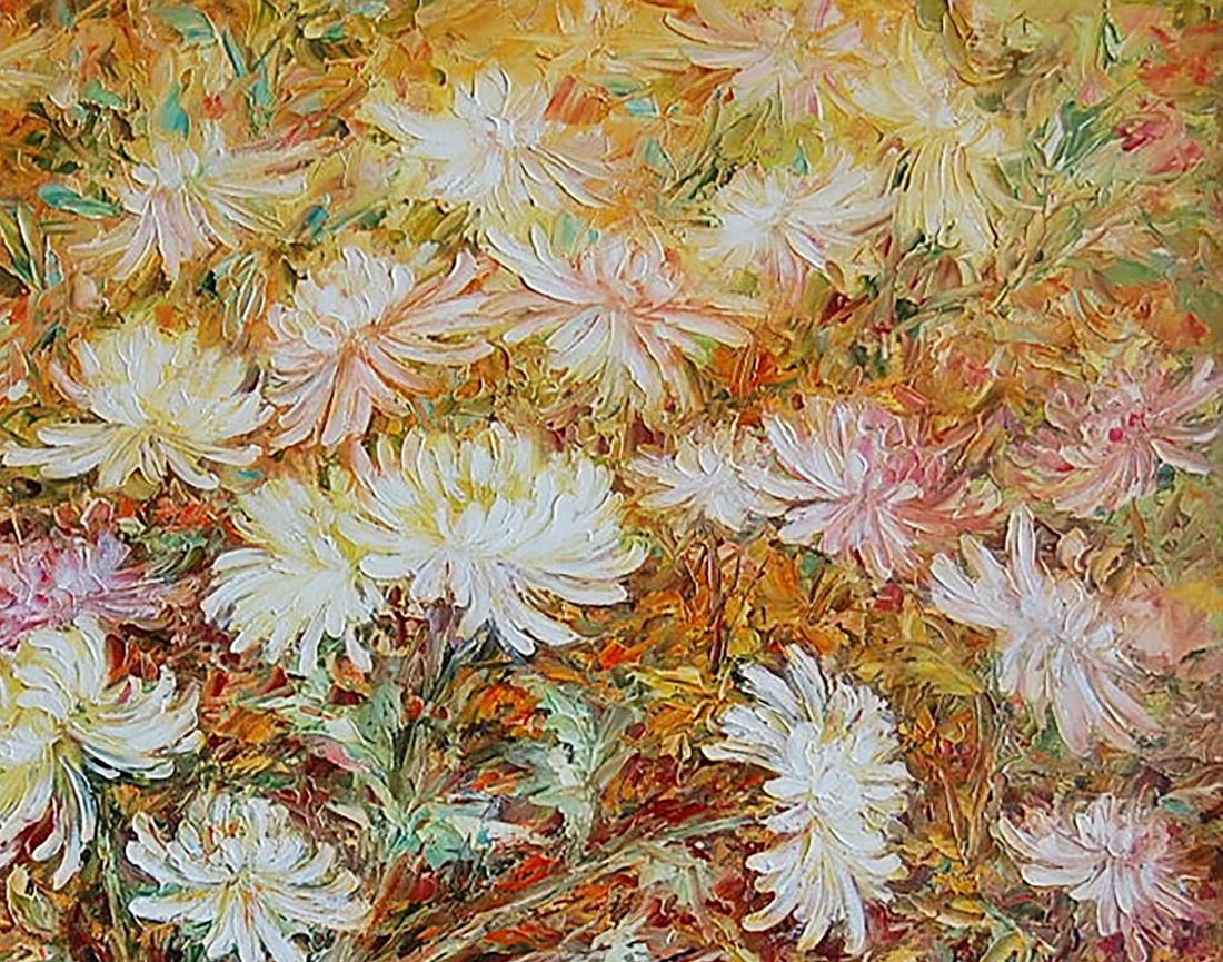 Oil painting Chrysanthemum paradise Kotmin Olga - 3