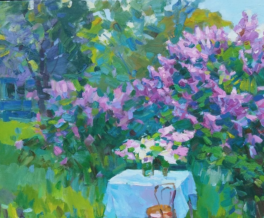 Oil painting Lilac blossoms Tepeta Miacheslav - 2