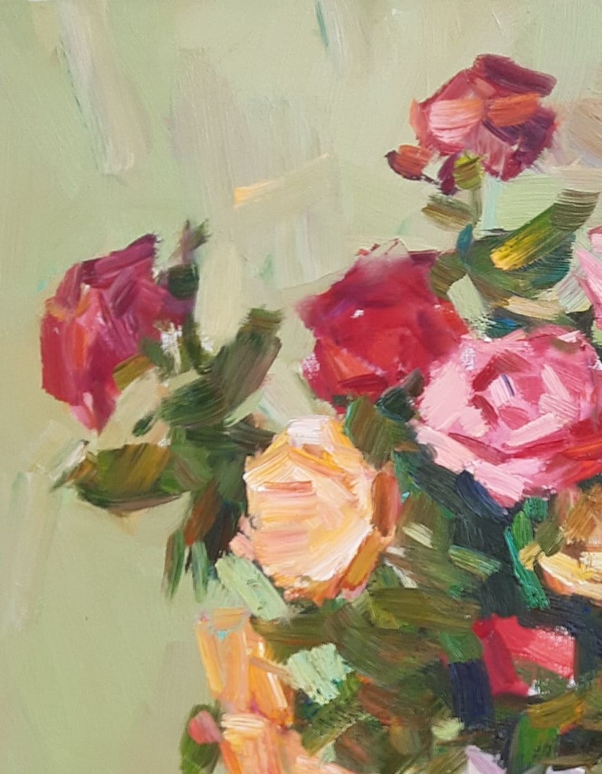 Oli painting Bouquets of roses Egor Ktpatunov - 2