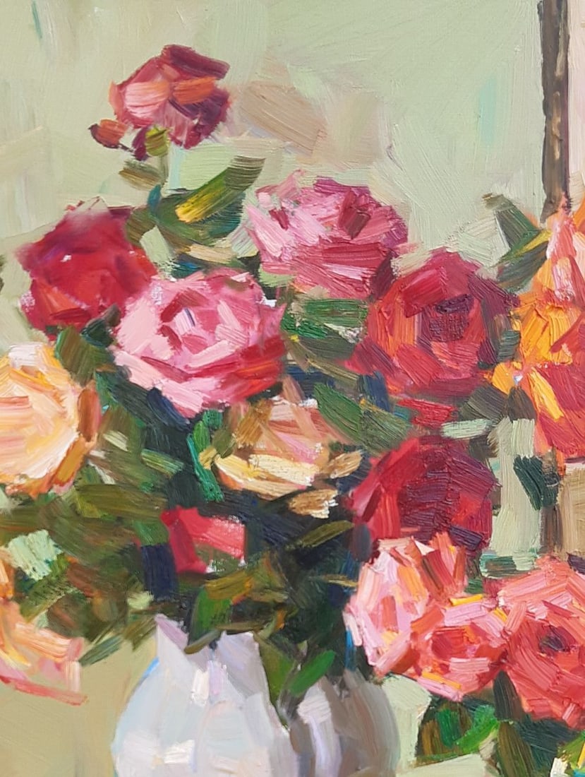 Oli painting Bouquets of roses Egor Ktpatunov - 3